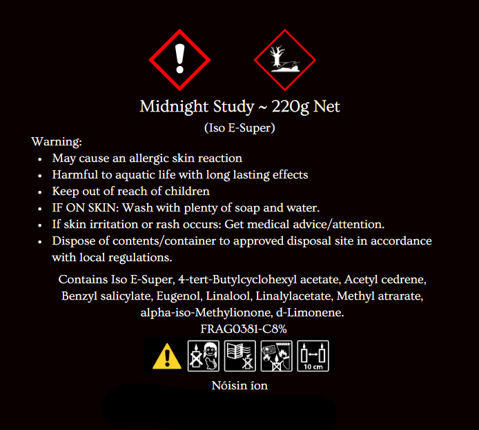 Midnight Study Candle - EcoBeo