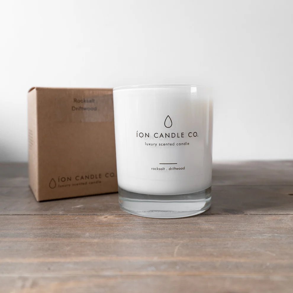 Rocksalt & Driftwood Candle - EcoBeo