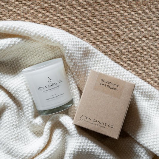 Sandalwood & Pink Pepper Candle - EcoBeo